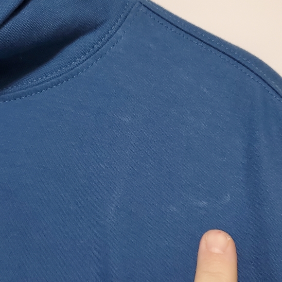 LL Bean blue long sleeve pullover turtle neck Medium Regular - Picture 4 of 4